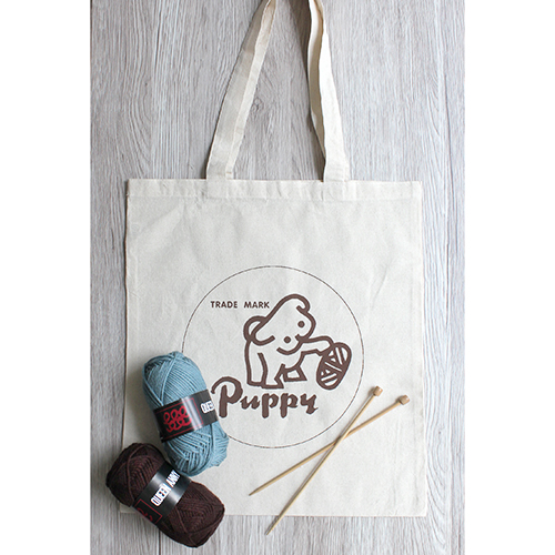 Cloth bag with Puppy circle mark