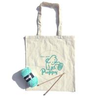 Puppy丸マーク付エコバッグ（グリーン）